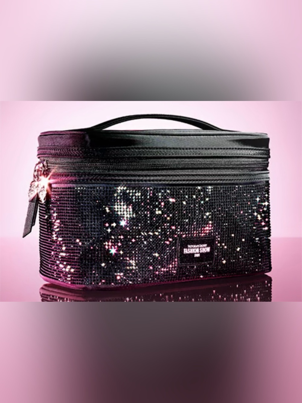 Victoria's Secret Black Sequin Vanity Case
